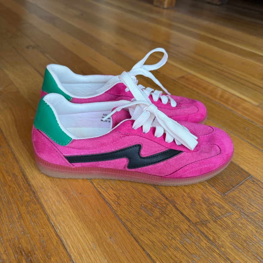 Project cloud pink and green sneakers